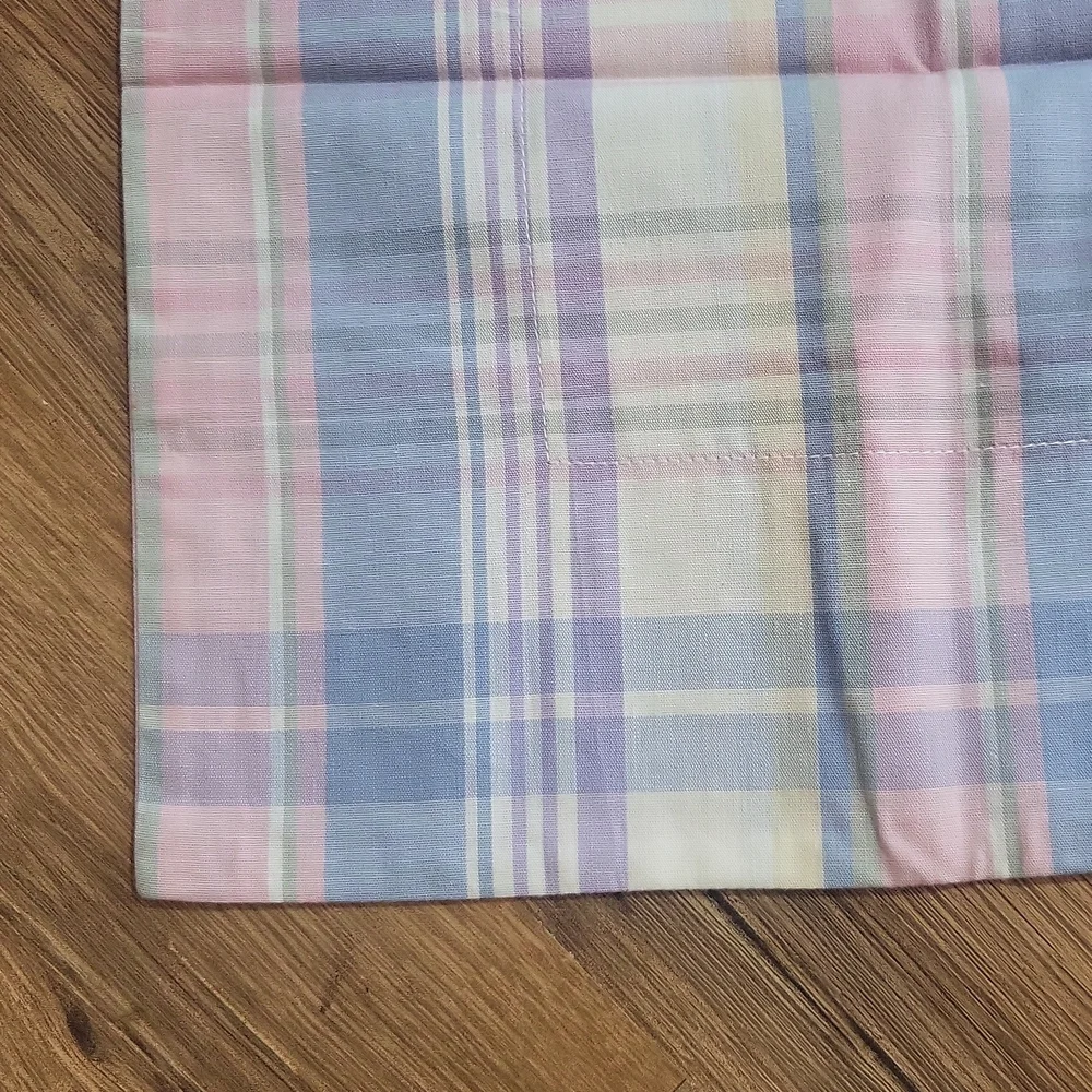 VINTAGE Deadstock Pine Spring Sunrise Standard Sham Plaid - Set of 4 - 11/2/1999